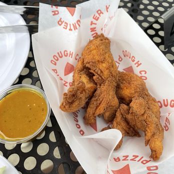 Dough Counter - GF chicken tendies with honey mustard - Pizza Near Me - Denver, Colorado