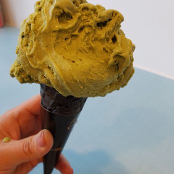 Bella Gelateria - Charcoal/Chocolate Cone with "Organic Matcha Green Tea". - Desserts Near Me - Vancouver, British Columbia Bella Gelateria - Charcoal/Chocolate Cone with "Organic Matcha Green Tea". - Desserts Near Me - Vancouver, British Columbia