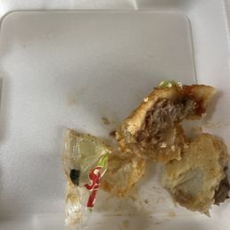 Wrapper found inside one of the sopes mixed in with the dough. Wrapper found inside one of the sopes mixed in with the dough.