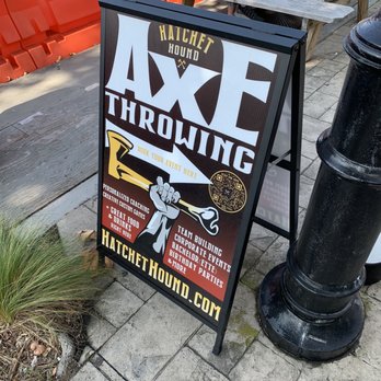 Hatchet Hound  - Axe throwing sign (Oct 2023) - Axe Throwing Near Me - El Segundo, California