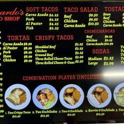 Eduardo’s Taco Shop - Menu - 5/4/2024