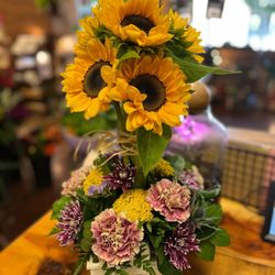 Quad's Garden - Sunflower garden arrangement