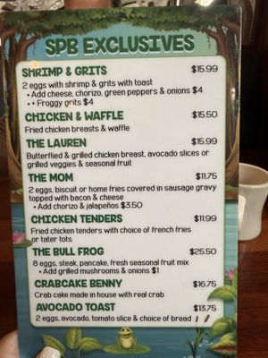 Menu photo 2 The Frog Pond SPB St. Pete Beach, FL Menu photo 2 The Frog Pond SPB St. Pete Beach, FL