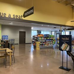 Kroger - Dedicated seating area (left most facing the store)