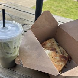 BBq chicken quesadilla and Strawberry Matcha BBq chicken quesadilla and Strawberry Matcha