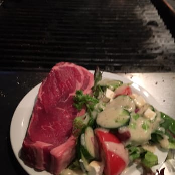 Kingston Hotel Bistro - Steak with salad, ready to go on the grill - Bars Near Me - Griffith, ACT
