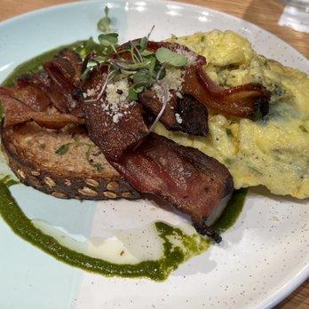 Bluestone Lane Harvard Square Café - Folded Chimichurri Eggs & Bacon Toast - Coffee & Tea Near Me - Cambridge, Massachusetts Bluestone Lane Harvard Square Café - Folded Chimichurri Eggs & Bacon Toast - Coffee & Tea Near Me - Cambridge, Massachusetts