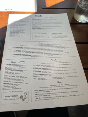 Menu photo 2 Earl’s Honolulu, HI Menu photo 2 Earl’s Honolulu, HI