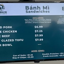 Dr Banh Mi - Menu