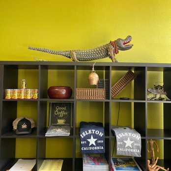 Isleton Coffee Company - a shelf with various items - Coffee & Tea Near Me - Isleton, California Isleton Coffee Company - a shelf with various items - Coffee & Tea Near Me - Isleton, California