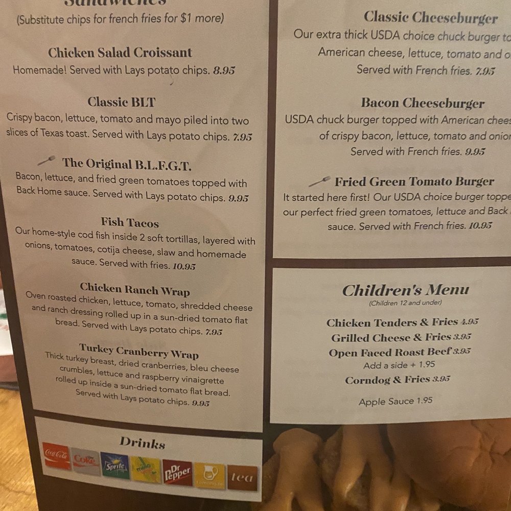 Back Home Restaurant - Menu - Comfort Food Near Me - Elizabethtown, Kentucky Back Home Restaurant - Menu - Comfort Food Near Me - Elizabethtown, Kentucky