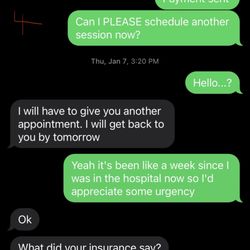 Kiran Kamat, MD - (4/6) I paid and begged for a session. He didn't respond. I had to beg again the next day, and he put it off.