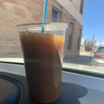 Gallup Coffee Company - Supposedly a vanilla latte. Taste like coffee with almond milk - Coffee & Tea Near Me - Gallup, New Mexico Gallup Coffee Company - Supposedly a vanilla latte. Taste like coffee with almond milk - Coffee & Tea Near Me - Gallup, New Mexico