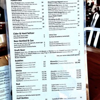 Bay Cafe - Five of six menu page shots. - American Near Me - Provincetown, Massachusetts