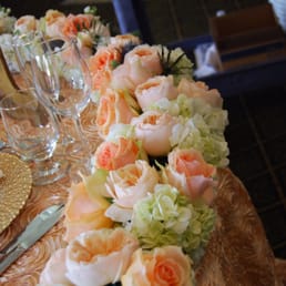 Bride & Groom table, and Guest table arrangement Bride & Groom table, and Guest table arrangement