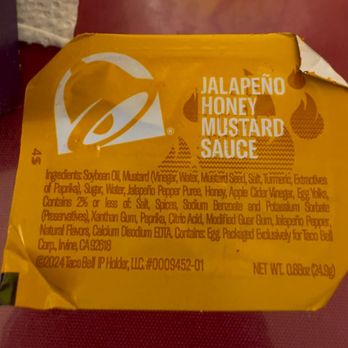 Taco Bell - Jalapeo Honey Mustard Dip Sauce - Fast Food Near Me - Fontana, California Taco Bell - Jalapeo Honey Mustard Dip Sauce - Fast Food Near Me - Fontana, California