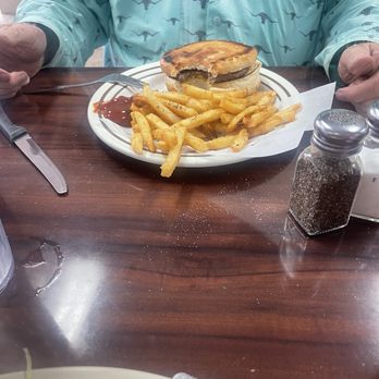 El Rancho - Perfect golden French fries and burger. See the charred bun? - Mexican Near Me - Burnet, Texas El Rancho - Perfect golden French fries and burger. See the charred bun? - Mexican Near Me - Burnet, Texas