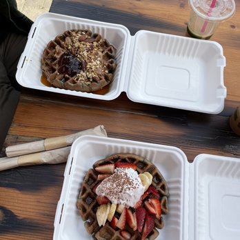 The Hidden Kitchen - Fiscallini fruit waffle, and the cass crunch waffle - Juice Bars & Smoothies Near Me - Cambria, California The Hidden Kitchen - Fiscallini fruit waffle, and the cass crunch waffle - Juice Bars & Smoothies Near Me - Cambria, California