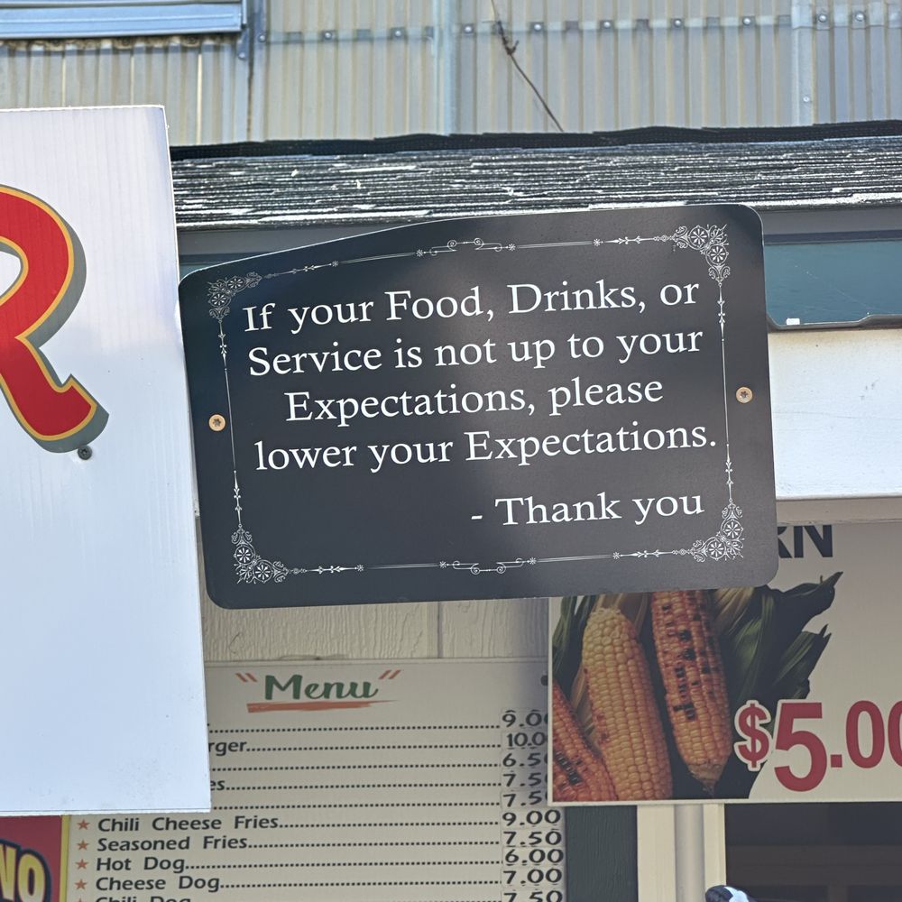 A. Casola Farms - Sign at concesion stand where employees were rude and food was priced to be tasting good - Farmers Market Near Me - Holmdel, New Jersey A. Casola Farms - Sign at concesion stand where employees were rude and food was priced to be tasting good - Farmers Market Near Me - Holmdel, New Jersey
