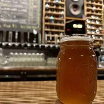Fetish Brewing - a jar of beer on a table - Breweries Near Me - Lititz, Pennsylvania