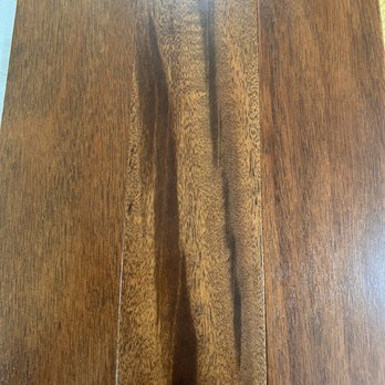 Apple Floor Solutions - A sample of Brazilian cherry stained with true black - Flooring Near Me
