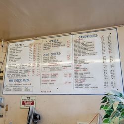 Two Sal's Pizza - Menu as of Feb 2024