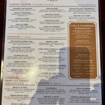 IL Posto - Classic menu side - Italian Near Me - Kerrville, Texas