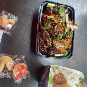 The Rice Box - Mongolian Beef - Asian Fusion Near Me - Houston, Texas