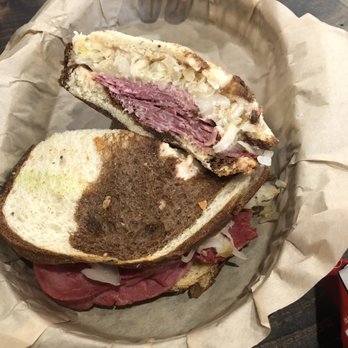 West Coast Sourdough - Manteca - Rueben on marbled rye - Salad Near Me - Manteca, California West Coast Sourdough - Manteca - Rueben on marbled rye - Salad Near Me - Manteca, California
