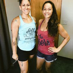 Real Living Holistic Health - Lisa with our World Champion MMA flyweight Ilima.