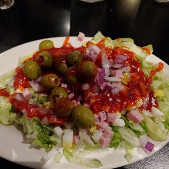Logan's Rib-Eye - Salad with French (sweet and tart) dressing. Amazing salad bar! - Steakhouses Near Me - Terre Haute, Indiana Logan's Rib-Eye - Salad with French (sweet and tart) dressing. Amazing salad bar! - Steakhouses Near Me - Terre Haute, Indiana