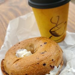 Fresh Gourmet Bagels - Toasted blueberry bagel
