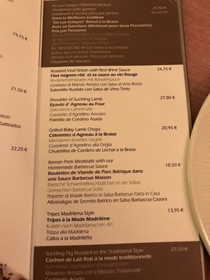 Menu photo 7 Los Galayos Madrid, M Menu photo 7 Los Galayos Madrid, M