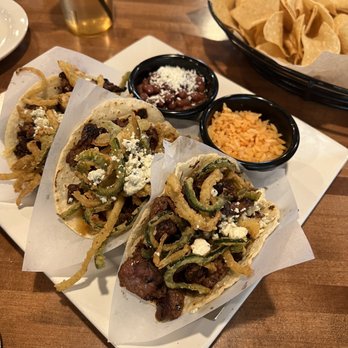 Cocina Madrigal - Steak tacos in pomegranate marinade, aioli sauce pepper and onion rings and blue cheese! BEST EVER! - Tacos Near Me - Phoenix, Arizona Cocina Madrigal - Steak tacos in pomegranate marinade, aioli sauce pepper and onion rings and blue cheese! BEST EVER! - Tacos Near Me - Phoenix, Arizona