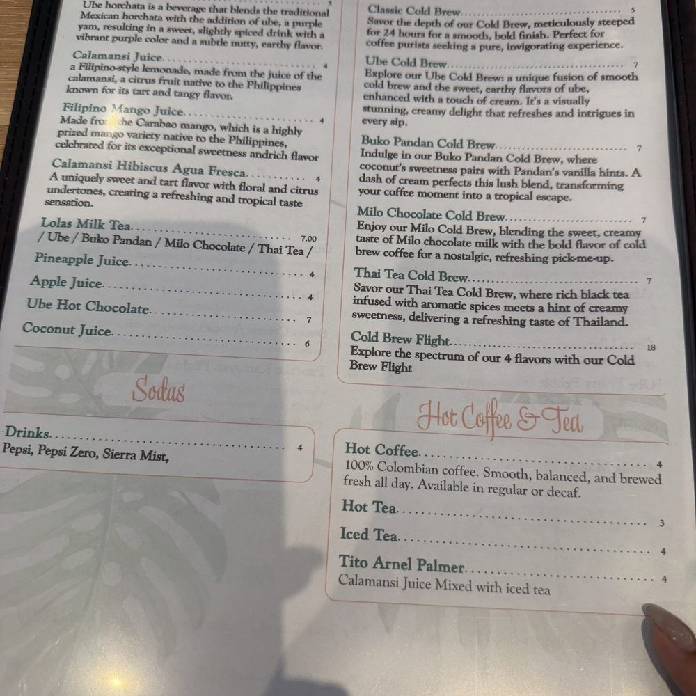 Lolas By MFK - Drink menu - Filipino Near Me - West Covina, California Lolas By MFK - Drink menu - Filipino Near Me - West Covina, California