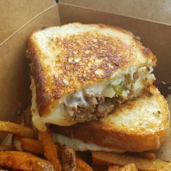 Cheesageddon - Cheesesteak Grilled Cheese Sandwhich