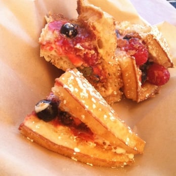 Bruxie - Red, white and blueberry cheesecake. Raspberry, strawberry, blueberry cheesecake waffle! - Sandwiches Near Me - Orange, California Bruxie - Red, white and blueberry cheesecake. Raspberry, strawberry, blueberry cheesecake waffle! - Sandwiches Near Me - Orange, California