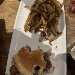 Burger with fries