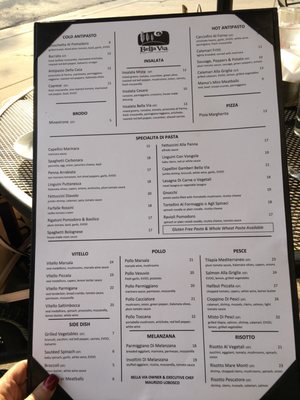 Menu photo 2 Bella Via Restaurant Highland Park, IL