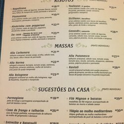 Paníni - Part of the menu
