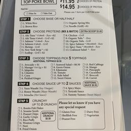 Poke check off menu as of 2/8/24 Poke check off menu as of 2/8/24