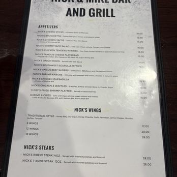 Nick and Mike Bar and Grill - Menu - Bars Near Me - Clemson, South Carolina Nick and Mike Bar and Grill - Menu - Bars Near Me - Clemson, South Carolina
