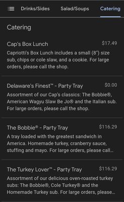 Menu photo 3 Capriotti's Sandwich Shop Bentonville, AR