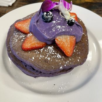 Guieb Cafe - Ube Mascarpone Pancakes - New American Near Me - Honolulu, Hawaii Guieb Cafe - Ube Mascarpone Pancakes - New American Near Me - Honolulu, Hawaii