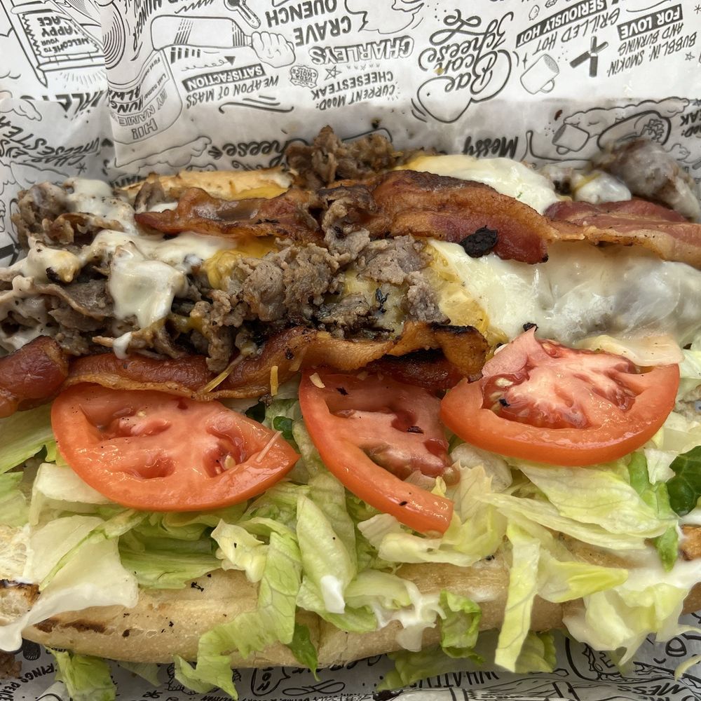 Charleys Cheesesteaks - BACON 3 CHEESESTEAK regular size - Cheesesteaks Near Me - Canton, Ohio Charleys Cheesesteaks - BACON 3 CHEESESTEAK regular size - Cheesesteaks Near Me - Canton, Ohio