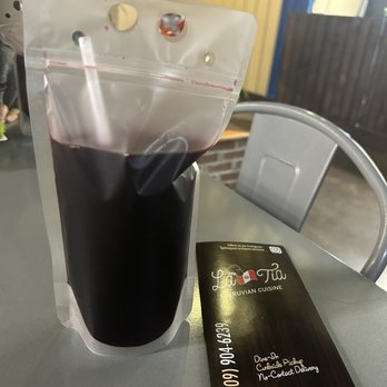 La Tia Peruvian Cuisine - Chicha Morada - Peruvian Near Me - Atlantic City, New Jersey