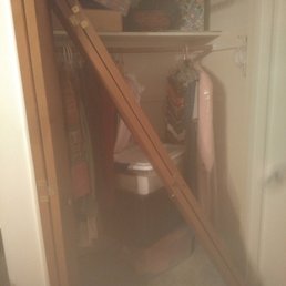 Closet door not hung right and fell on me. Worker admitted it Closet door not hung right and fell on me. Worker admitted it