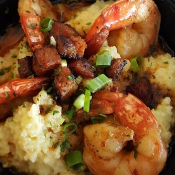 Bluegrass - Shrimp and grits. Deliscious. Will do without the pork belly next time though. - Cajun/Creole Near Me - Highland Park, Illinois