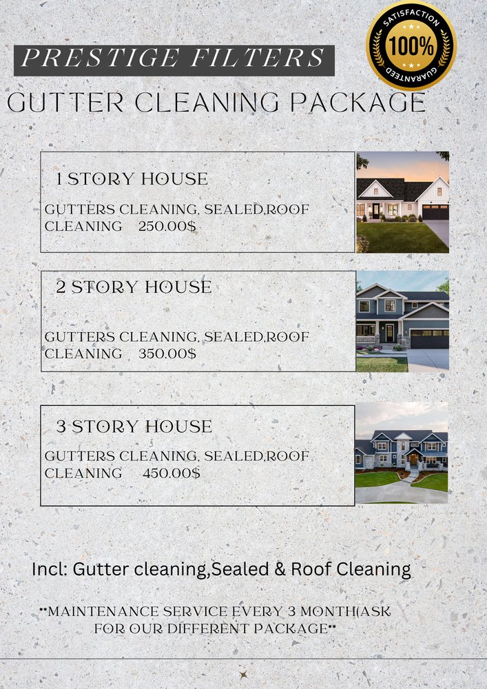 PRESTIGE GUTTER & FILTERS SERVICE Updated September 2024 Request a