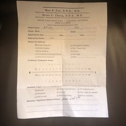 Dental extraction referral for already removed teeth on left side Dental extraction referral for already removed teeth on left side